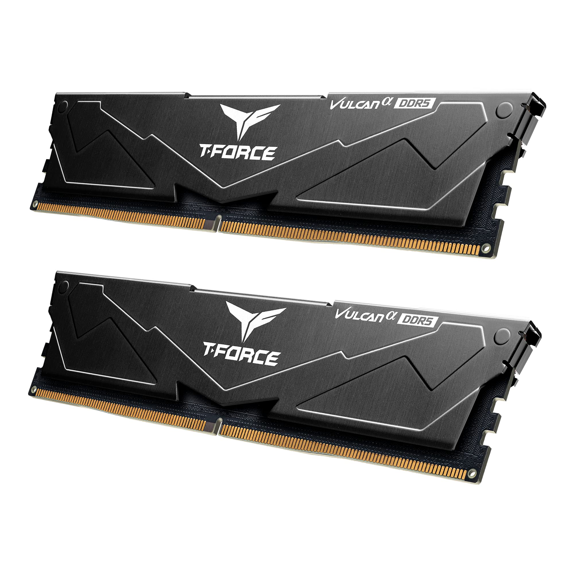 TEAMGROUP T-Force Vulcan Alpha DDR5 Ram 32GB Kit (2x16GB) 6000MHz (PC5-48000) CL38 Desktop Memory Module Ram (Black) AMD Optimized Memory - FLABD532G6000HC38ADC01