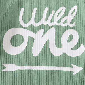 Baby Girl First Birthday Outfit 1st Birthday Girl Outfit Infant Wild One Bodysuit (Green,12-18 Months)