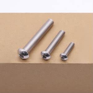 10-32 x 1/2" (50 PCS) Button Head Socket Cap Screws, Stainless Steel 304 (18-8), Full Thread, Fine Thread UNF, ASME/ANSI B18.3-11