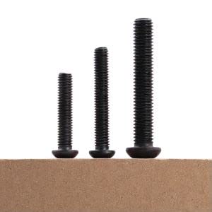 5/16-18 x 1" (12 PCS) Button Head Socket Cap Screws, Black Oxide Finish, 10.9 Grade Alloy Steel, Full Thread, Coarse Thread, ASME/ANSI B18.3