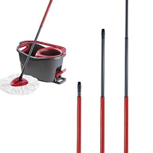 3 Section Telescopic Handle for O-Cedar EasyWring Microfiber Spin Mop Bucket Floor Cleaning System, 22 Inch to 48 Inch Stainless Steel Mop Head Handle