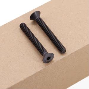 3/8-16 x 2" (10 PCS) Flat Head Socket Cap Screws, Black Oxide Finish, Hexagon Socket Countersunk Head Cap Screws, 10.9 Grade Alloy Steel, Full Thread, Coarse Thread, ASME/ANSI B18.3-8