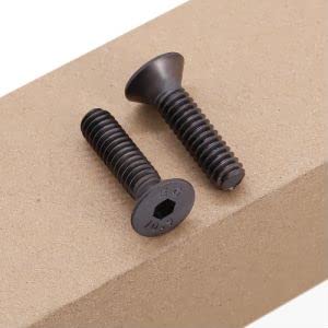 M6-1.0 x 20mm (30 PCS) Countersunk Head Socket Cap Screws, Black Oxide Finish, 10.9 Grade Alloy Steel, Full Thread, Coarse Thread, DIN 7991