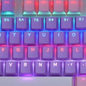 Huleo Mechanical Gaming Keyboard, 26 Backlight Modes 104key Mechanical Keyboard for PC Blue Switch