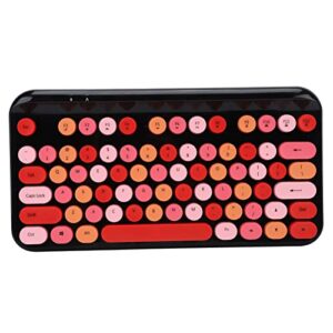 Keyboard Mouse Set, Retro Style Gaming Keyboard Mouse for Computer Red Black