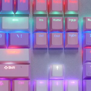 Huleo Mechanical Gaming Keyboard, 26 Backlight Modes 104key Mechanical Keyboard for PC Blue Switch