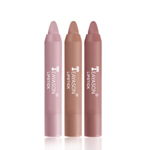 xingxyuel 3pcs nude lipstick set matte lip stick waterproof long lasting lipstick non-stick cup velvet lip gloss lip stain professional lip makeup matte lipstick set a