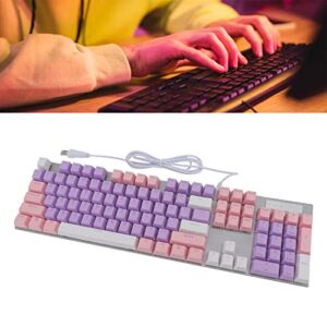 Huleo Mechanical Gaming Keyboard, 26 Backlight Modes 104key Mechanical Keyboard for PC Blue Switch