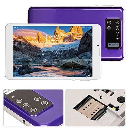 YOKAM Purple Kids Tablet 100240V IPS HD Screen Resolution 1200 x 1920 7 Inch Tablet 6000mAh Battery for Elderly US Plug