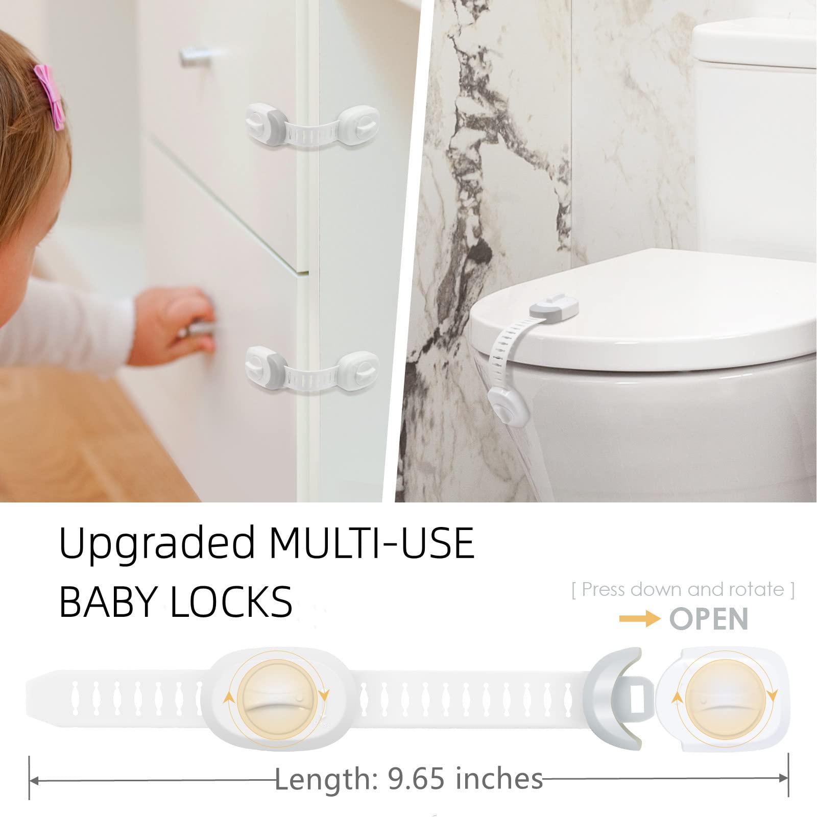 Seegar Baby Proofing Kit, 41 Packs Baby Safety Kit with Upgraded Cabinet Locks, Corner Guards and Outlet Covers-Babyproofing Your House