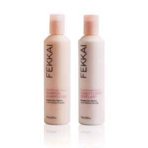 fekkai technician color shampoo (8.5 oz) + conditioner (8.5 oz) - extends vibrancy of color-treated hair - free of sulfates, parabens, phthalates - vegan, cruelty-free