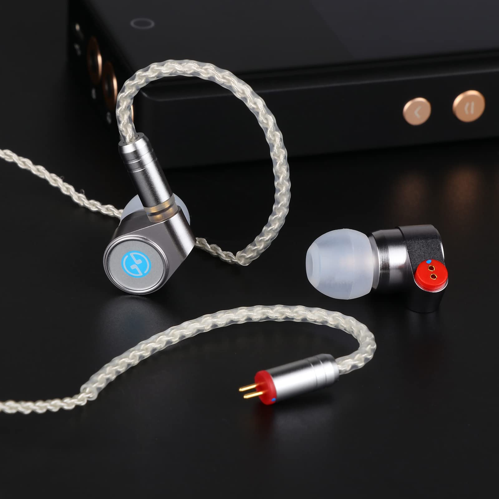 Linsoul 2022 Upgraded TIN HiFi T2 DLC 2DD 10mm Dynamic Driver in Ear Monitor Earphone with Detachable 0.78mm 2Pin 5N 8 Core Silver-Plated Cable, Aluminum Cavity for Audiophile DJ Musician