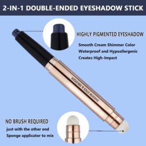 Black Eyeshadow Stick Eyeliner pencil Eye Makeup Cream Smooth Shimmer Eye shadow Primer Glitter Dark Light Matte Single base Crayon Primer Palette Hypoallergenic Waterproof Long Lasting 12