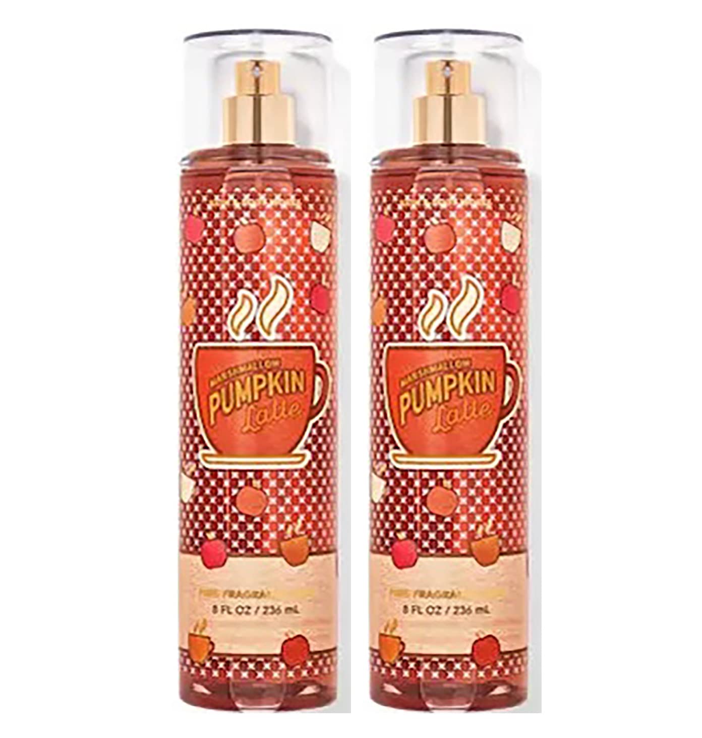 Bath & Body Works and Marshmallow Pumpkin Latte Fine Fragrance Spray Mist Perfume Gift Set - Value Pack Lot of 2 (Marshmallow Latte), 4 Ounce (Pack 2), 8.0 fluid_ounces, 1.15 pounds