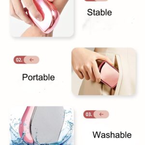 Crystal Hair Eraser Tattoer Painless Hair Eraser Reusable and Washable Magic Hair Remover for Men and Women Hair remomval Tool Hair Removal Device,Upgraded Crystal Panel (Gold)