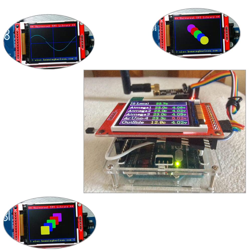 DIYmalls 1.8" inch TFT LCD Display Screen Module SPI Interface ST7735S 128x160 w/SD Card Slot for Arduino U NO Mega-2560