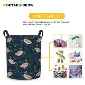 KiuLoam Cute Farm Animal Mallard Duck 19.6 Inches Large Storage Basket Collapsible Organizer Bin Laundry Hamper for Nursery Clothes Toys