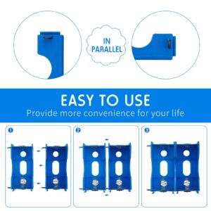 LEIFIDE 8 Pieces D Cell Battery Holder Series or Parallel Storage D Size Battery Case Physical Science Plastic D Battery Holder Box Container, Blue