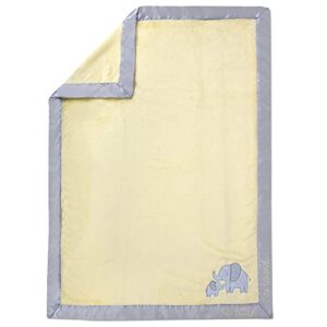 30x40 Fleece Baby Nursery Blanket with Satin Trim for Boys, Girls, and Unknown Gender Baby (Little Elephant)