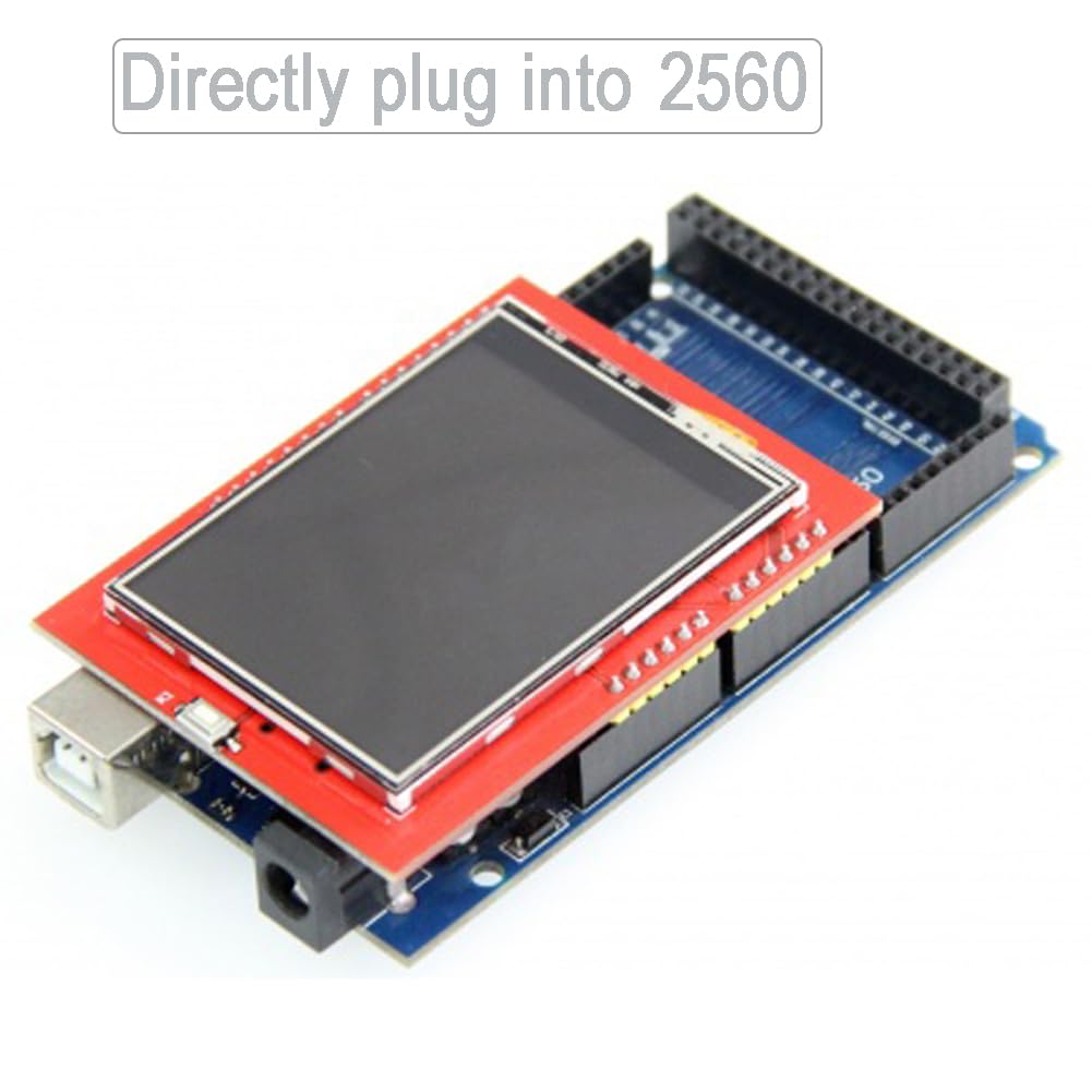 DIYmalls 2.4" inch TFT LCD Display Module ILI9341 Resistive Touchscreen 5V/3.3V 8-bit Parallel Interface w/SD Card Slot for Arduino U NO Mega-2560