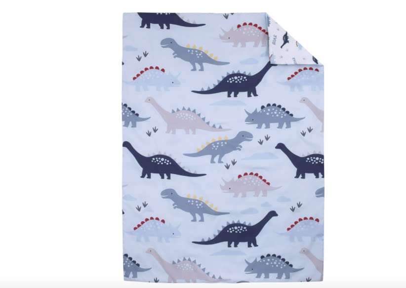 Parent's Choice 4-Piece Toddler Bedding Set, Blue, Dino