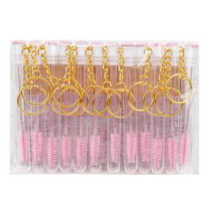 24Pcs Eyelash Extension Aftercare Kits - 12pcs Lash Shampoo Brush Nose Blackhead Facial Cleaning Brush 12PCS Tube Mascara Wands Spoolie With Tube Brush (crystal #1)