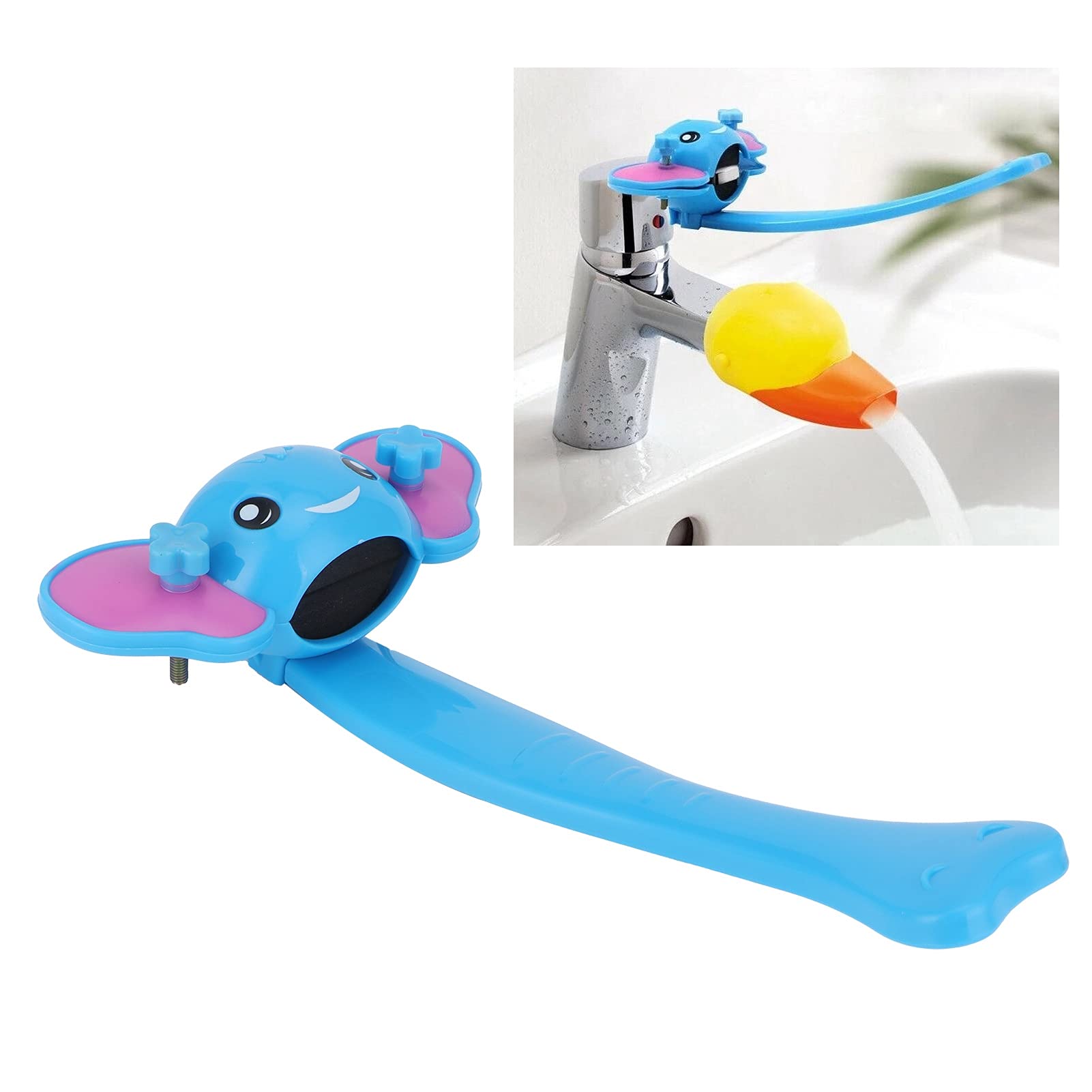 Cartoon Faucet Extender, Faucet Extender for Kids Sink Tap Lever Handles Extender Sink Switch Extender for Toddlers Kids(Blue)