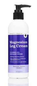 miracle plus magnesium cream for leg relief | magnesium lotion calming leg cream herbal moisturizer topical body butter soothes + calms sensations, itching, & shaking, 8 oz