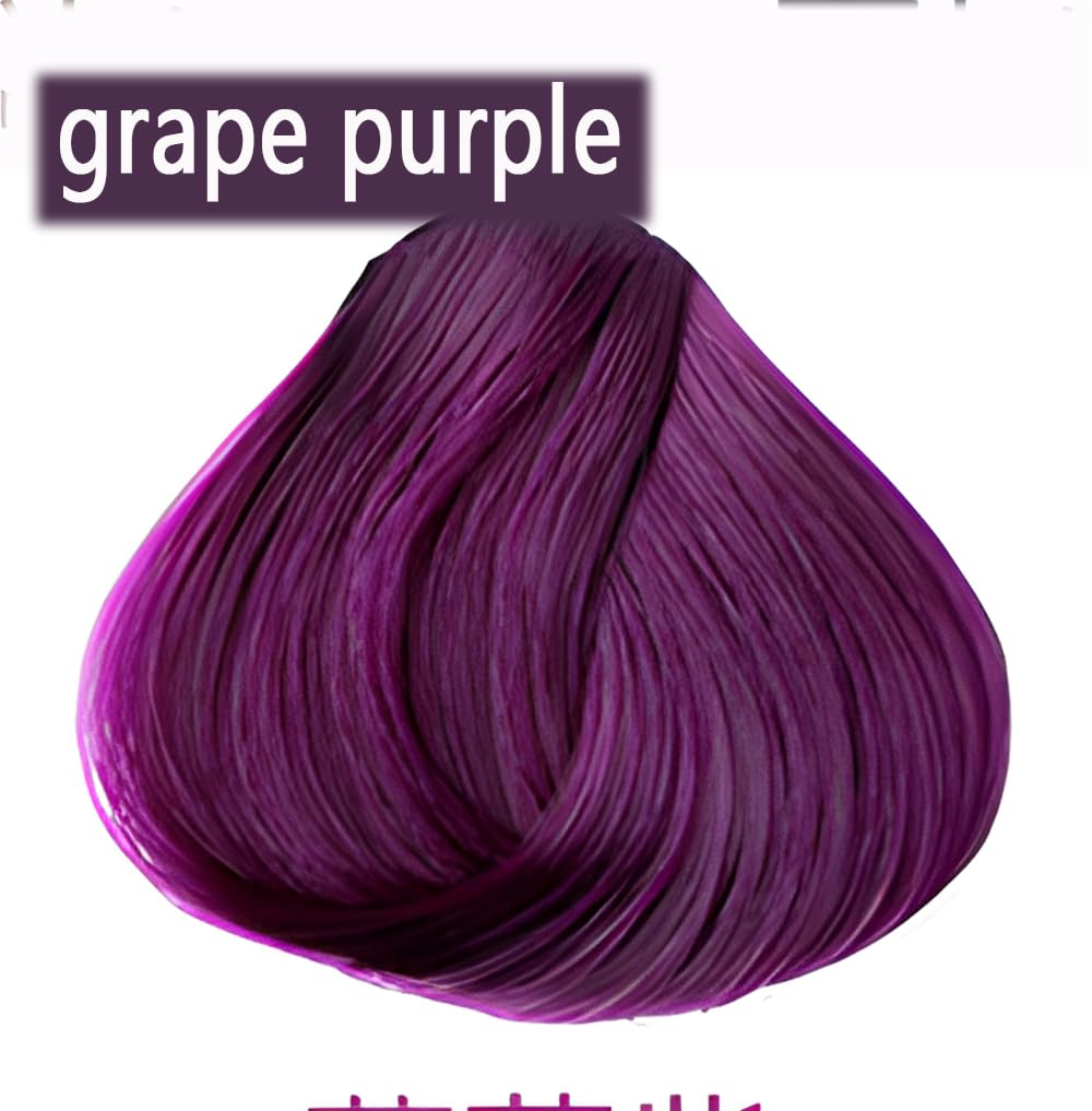 Purple Hair Dye Shampoo Permanent YIZHONG Hair Color For 100% Gray Coverage Women Men Dark Easy Comb Dyeing (grape purple)