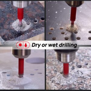 Diamond Tile Drill Bit Set,DT-DIATOOL Porcelain Hole Saw with Hex Shank Double Ended 6-8mm 2pcs for Drilling Ceramic Marble Artificial Stone Granite