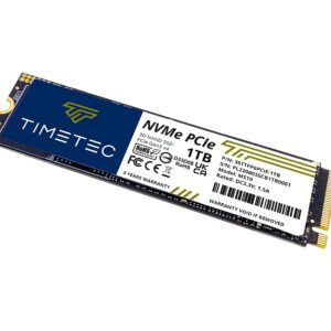 Timetec 1TBx2 (2 Pack) SSD NVMe PCIe Gen3x4 8Gb/s M.2 2280 3D NAND TLC 600TBW High Performance SLC Cache Read/Write Speed Up to 2,000/1,600 MB/s Internal Solid State Drive for PC Laptop and Desktop