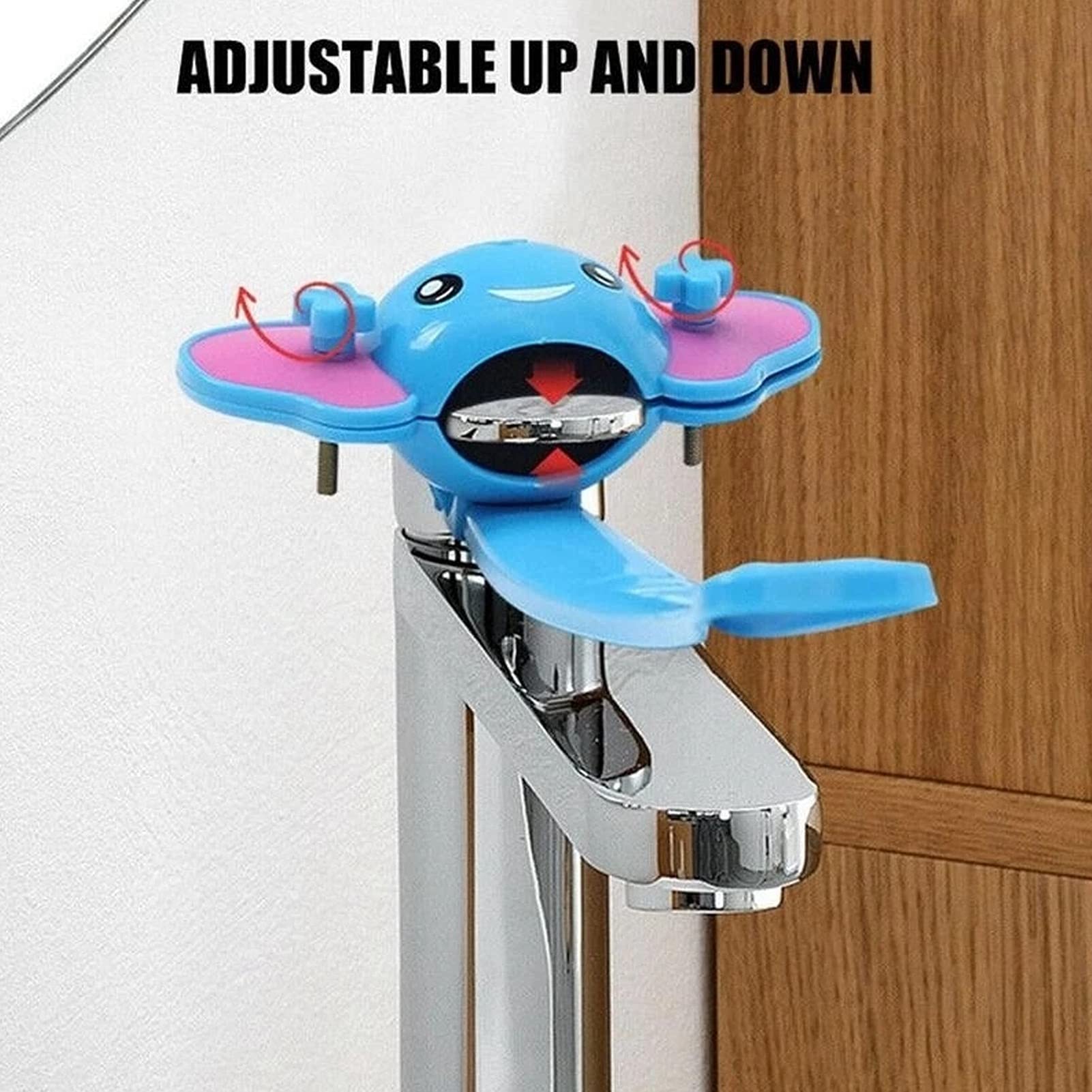 Cartoon Faucet Extender, Faucet Extender for Kids Sink Tap Lever Handles Extender Sink Switch Extender for Toddlers Kids(Blue)