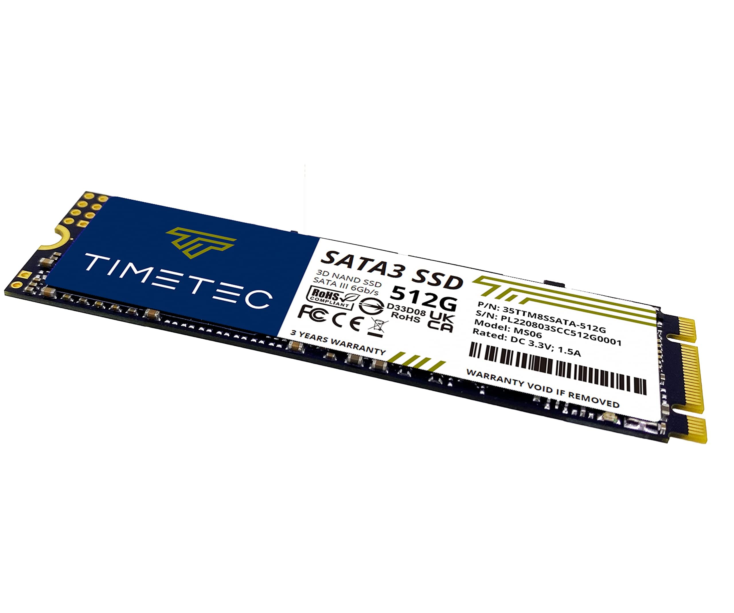 Timetec 512GBx2 (2 Pack) SSD 3D NAND SATA III 6Gb/s M.2 2280 NGFF 256TBW Read Speed Up to 550MB/s SLC Cache Performance Boost Internal Solid State Drive for PC Computer Laptop and Desktop