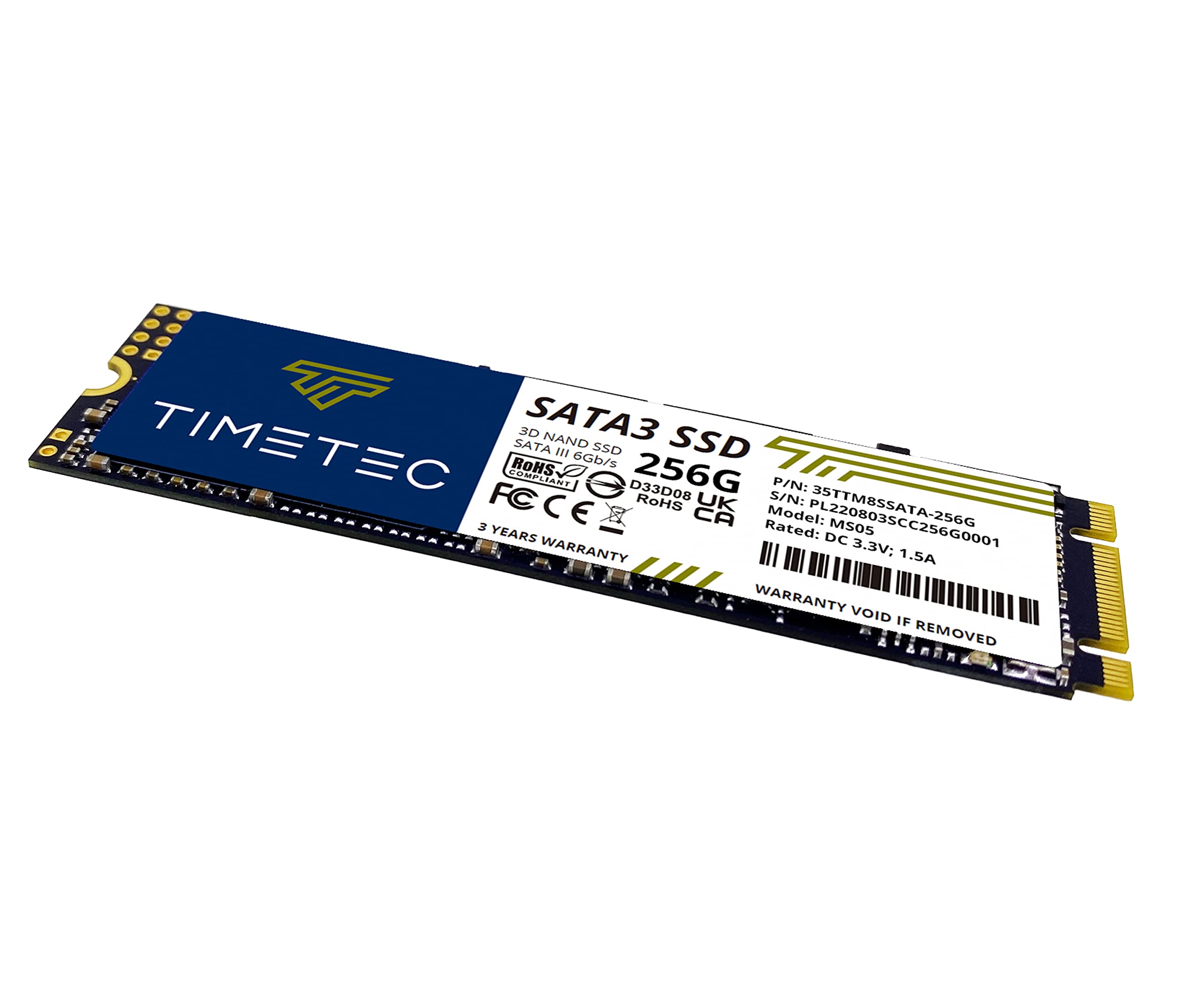 Timetec 256GBx10 (10 Pack) SSD 3D NAND TLC SATA III 6Gb/s M.2 2280 NGFF 128TBW Read Speed Up to 550MB/s SLC Cache Performance Boost Internal Solid State Drive for PC Computer Laptop and Desktop