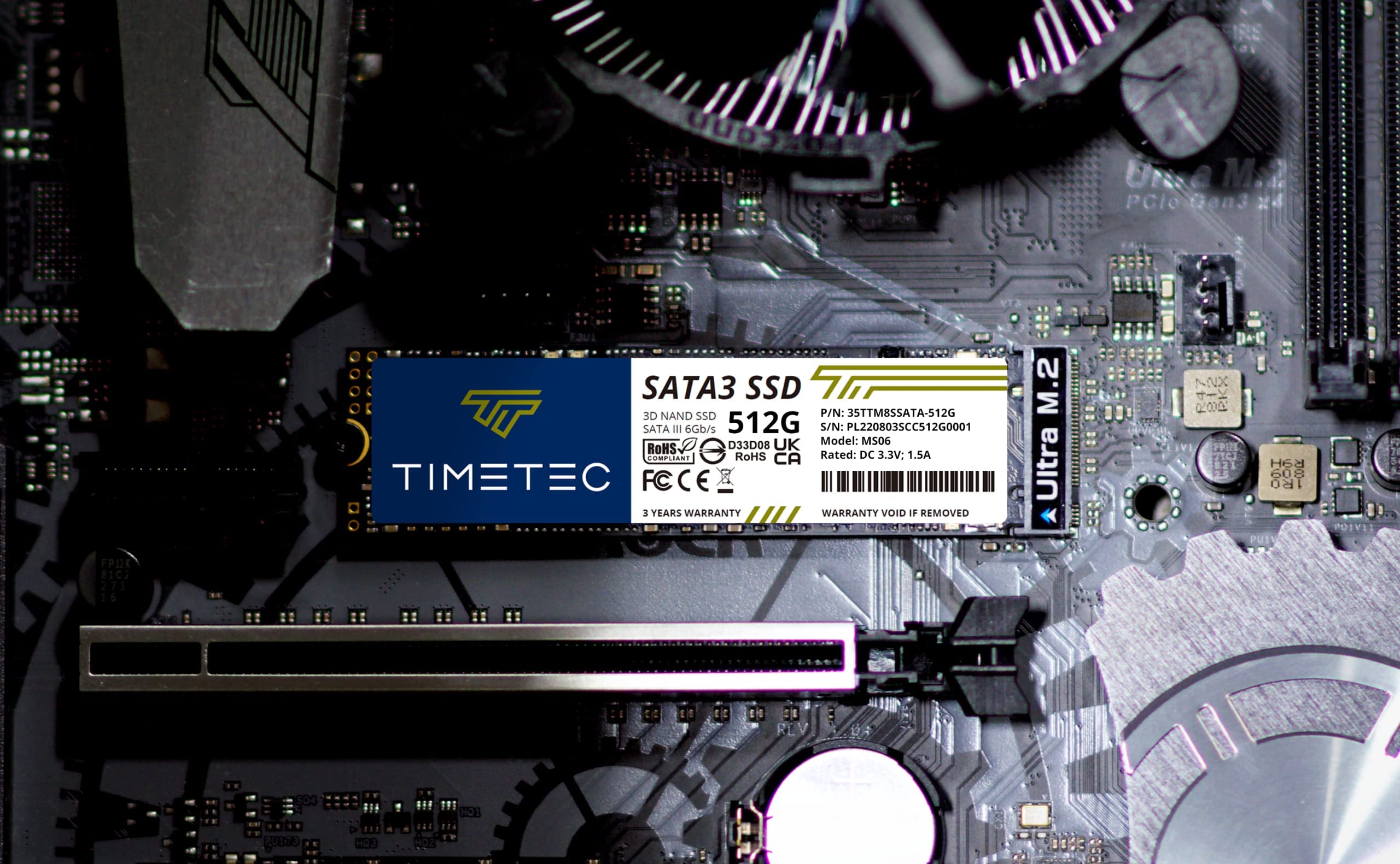 Timetec 512GBx2 (2 Pack) SSD 3D NAND SATA III 6Gb/s M.2 2280 NGFF 256TBW Read Speed Up to 550MB/s SLC Cache Performance Boost Internal Solid State Drive for PC Computer Laptop and Desktop