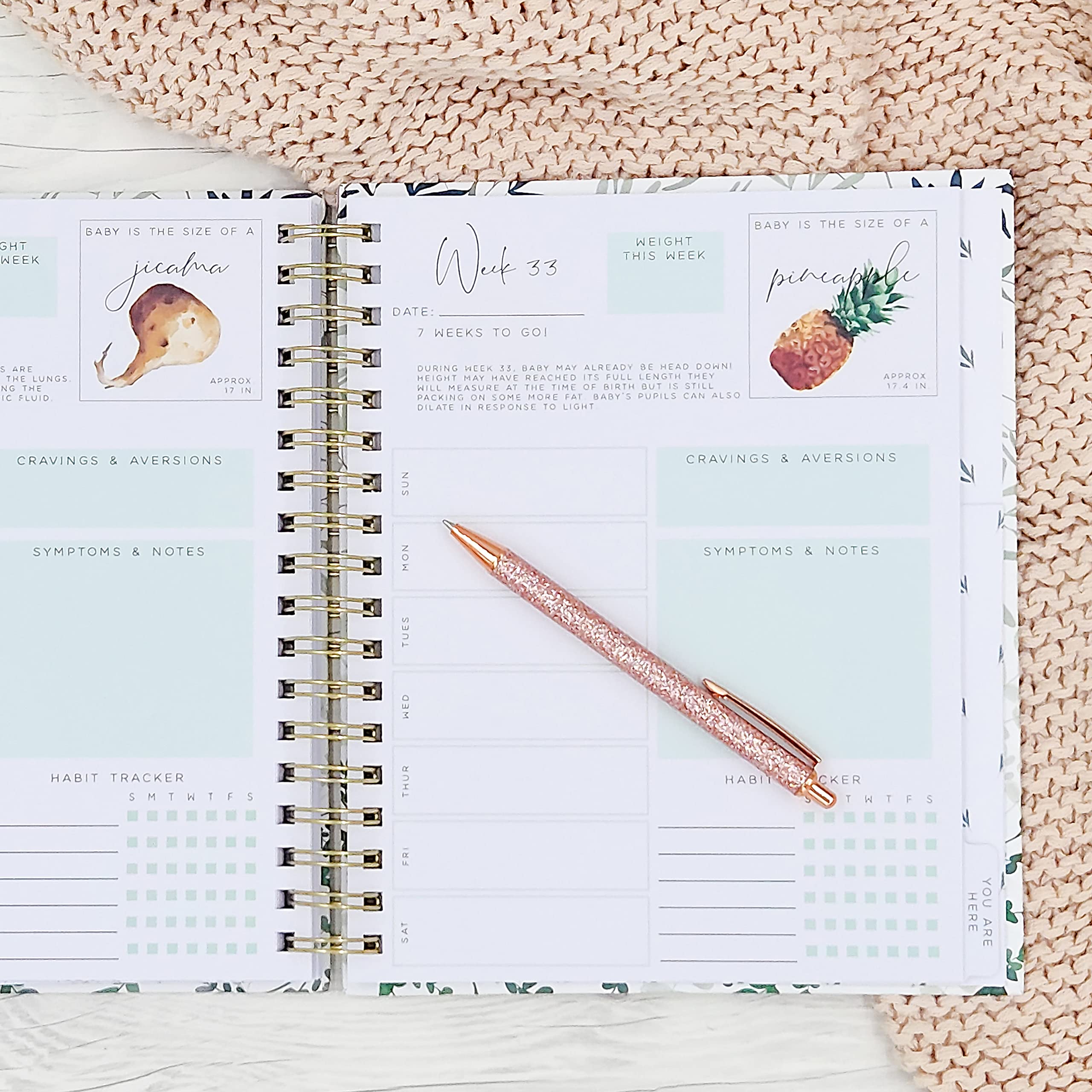 Pregnancy Journal Memory Book for Expecting Moms - Calendar for Pregnancy Planner - Weekly Monthly Organizer to Track Milestones - Hardcover with Keepsake Pocket - Gift for First Time Moms