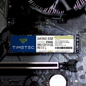 Timetec 256GBx10 (10 Pack) SSD 3D NAND TLC SATA III 6Gb/s M.2 2280 NGFF 128TBW Read Speed Up to 550MB/s SLC Cache Performance Boost Internal Solid State Drive for PC Computer Laptop and Desktop