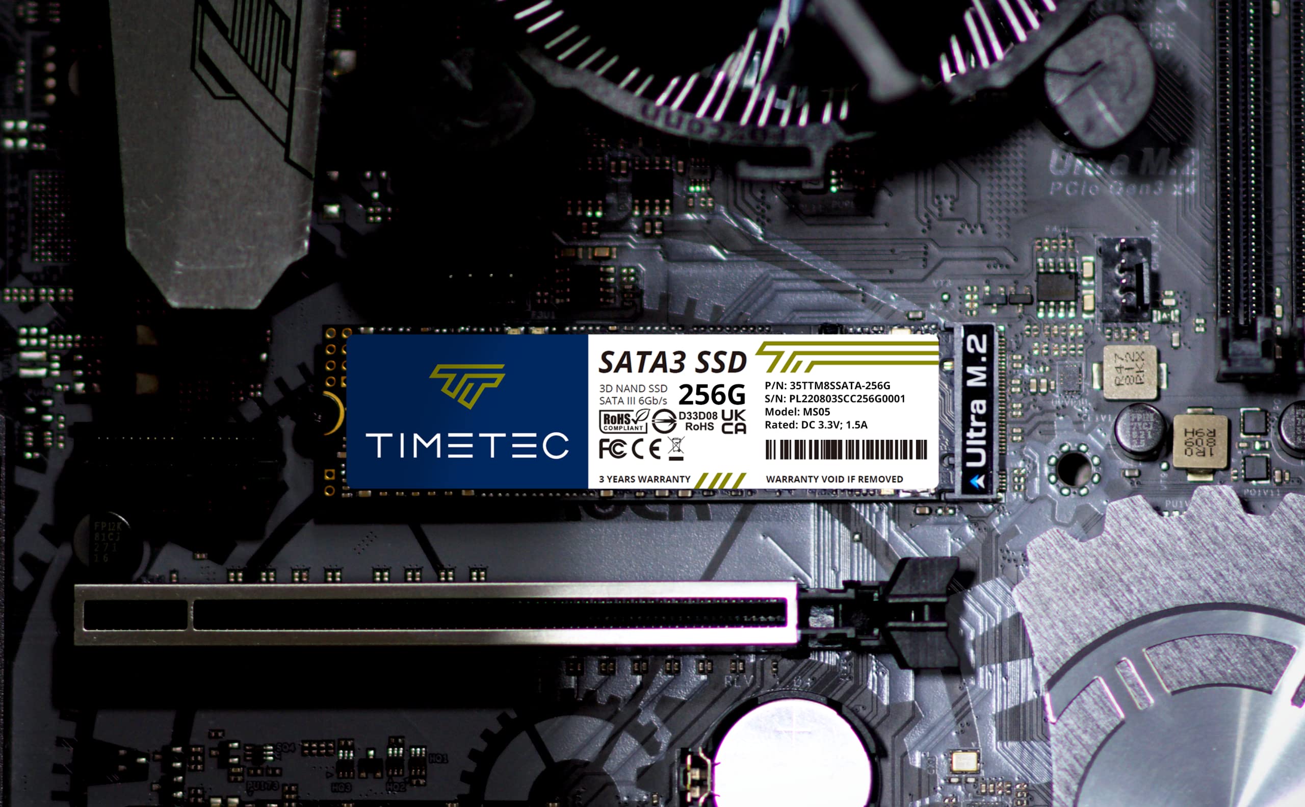 Timetec 256GBx10 (10 Pack) SSD 3D NAND TLC SATA III 6Gb/s M.2 2280 NGFF 128TBW Read Speed Up to 550MB/s SLC Cache Performance Boost Internal Solid State Drive for PC Computer Laptop and Desktop