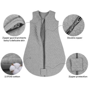 Yoofoss Baby Sleep Sack 6-12 Months TOG 2.5 Winter Wearable Blanket Baby Sleeping Bag for Toddler Sleeping Sack- Super Soft Warm Comfortable, Grey