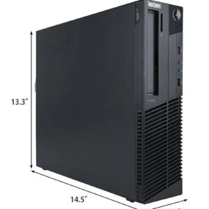 Lenovo ThinkCentre M91p SFF Refurbished Computer PC, Intel Core i7-2600, 16GB RAM, 2TB Hard Drive, DVD-RW, WiFi, VGA, DP, Windows10 Pro Business Desktop (Renewed)