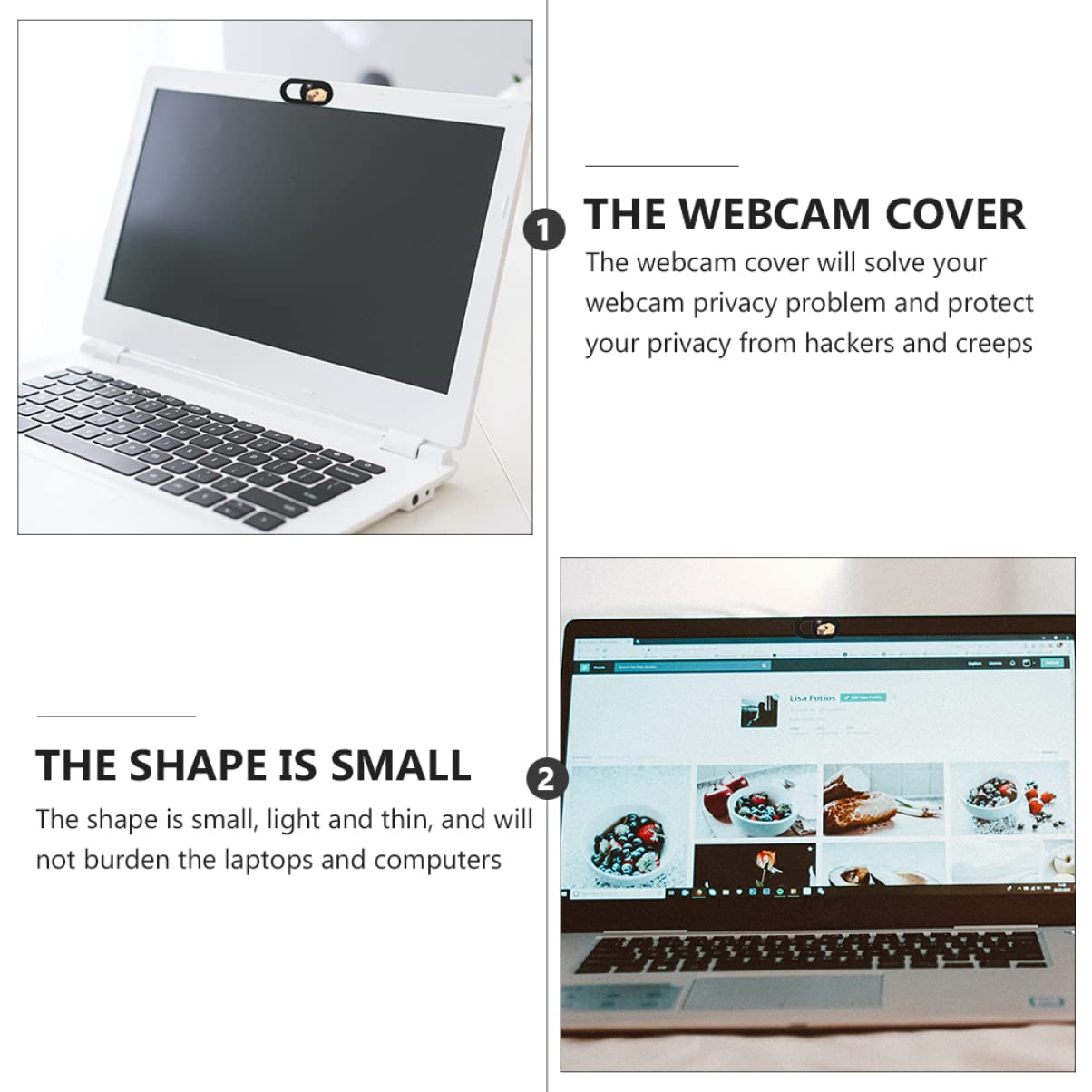 Mobestech 6 Pcs Cover Webcam Lens Cover Slide Laptop Webcam Cover Privacy Cover