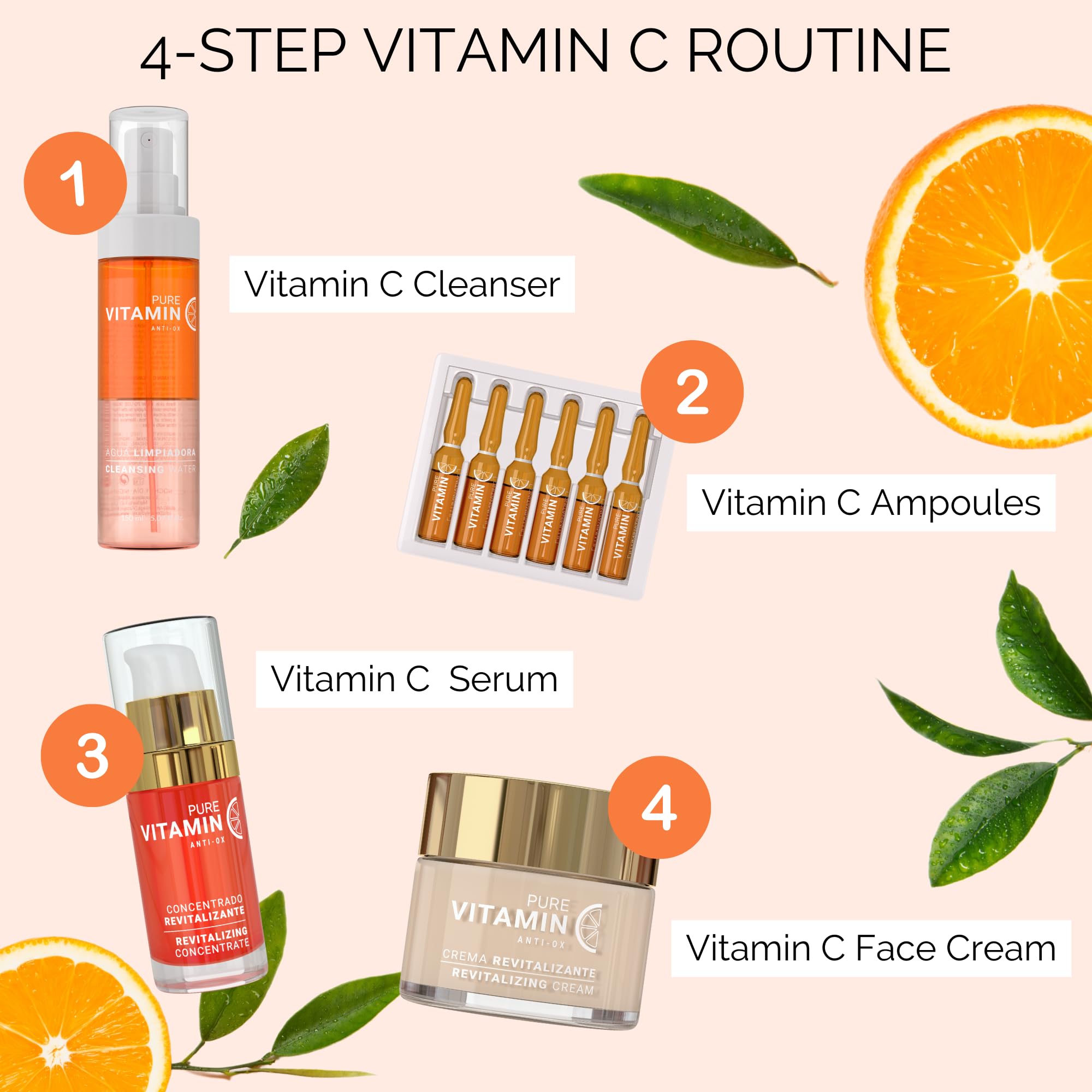 Noche Y Dia Hydrating and Moisturizing Vitamin C Bundle - Vitamin C Serum & Vitamin C Face Cream