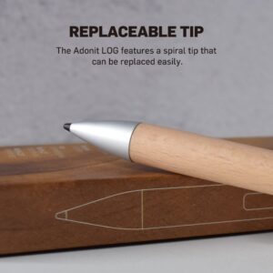 Adonit Log, Wooden Stylus Pen for iPad, Digital Pencil with High Precision, Palm Rejection, Compatible with iPad, iPad Pro, iPad Air, iPad Mini and More