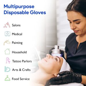 Disposable Black Nitrile Gloves Medium, 2,000 Count Case - Heavy Duty 4 Mil Thick - Powder Free, Rubber Latex Free, Medical Exam Grade, Cooking and Food Safe - Soft with Textured Tips