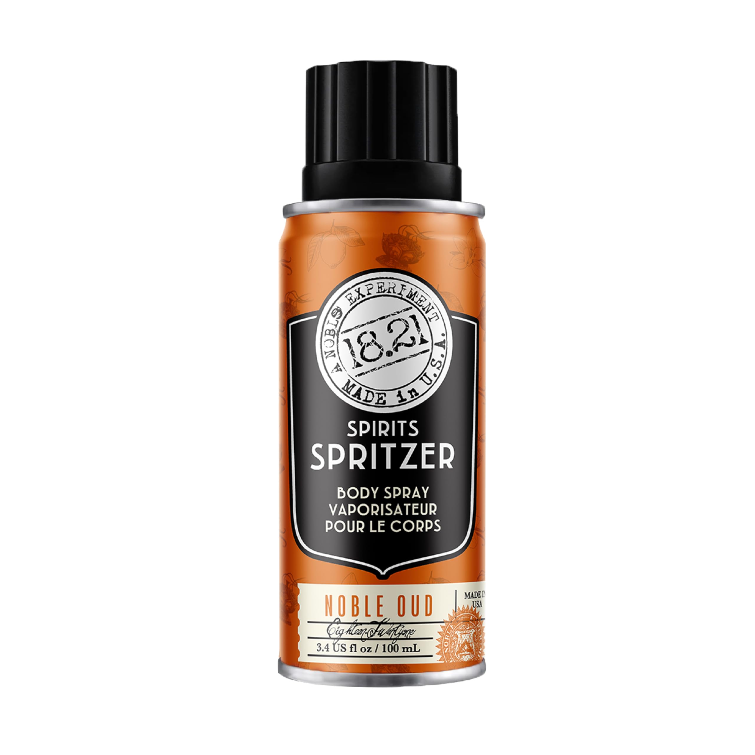 18.21 Man Made Men’s Spirits Spritzer Noble Oud, 3.4 oz. - Long-Lasting All Over Body Spray with Masculine Aromatics - Gifts for Him