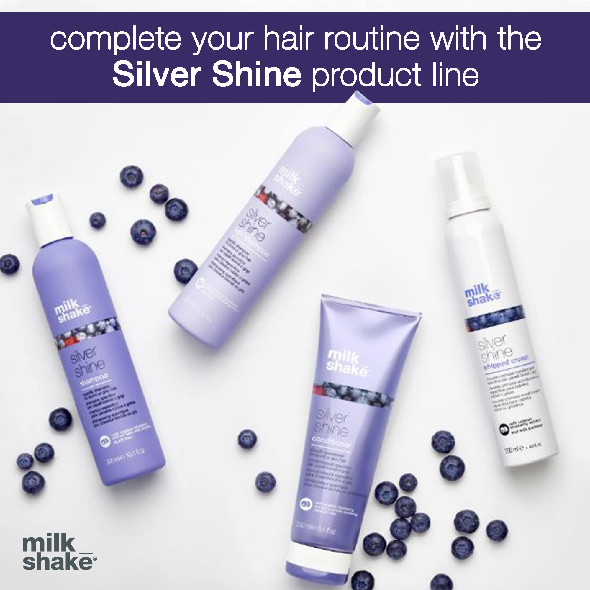 milk_shake Silver Shine Purple Shampoo for Blonde Hair - Blonde Shampoo for Brassy Hair 100% SLES-Free 1.7 Fl Oz