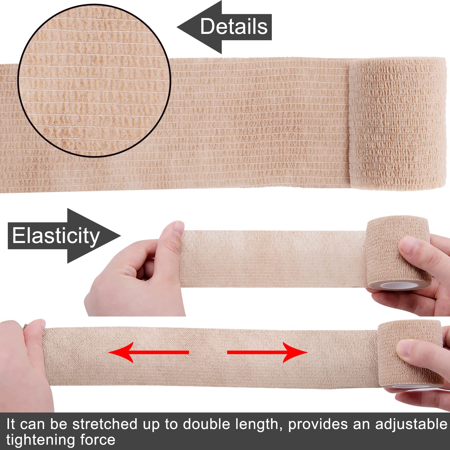 BQTQ 84 Rolls Self Adhesive Bandage Wrap 2 Inch x 5 Yards Self Adherent Wrap Tape Breathable Athletic Wrap Stretch Bandage Self Sticking Bandge Wrap for Athletic, Sports, Wrist, Ankle (Rich Color)