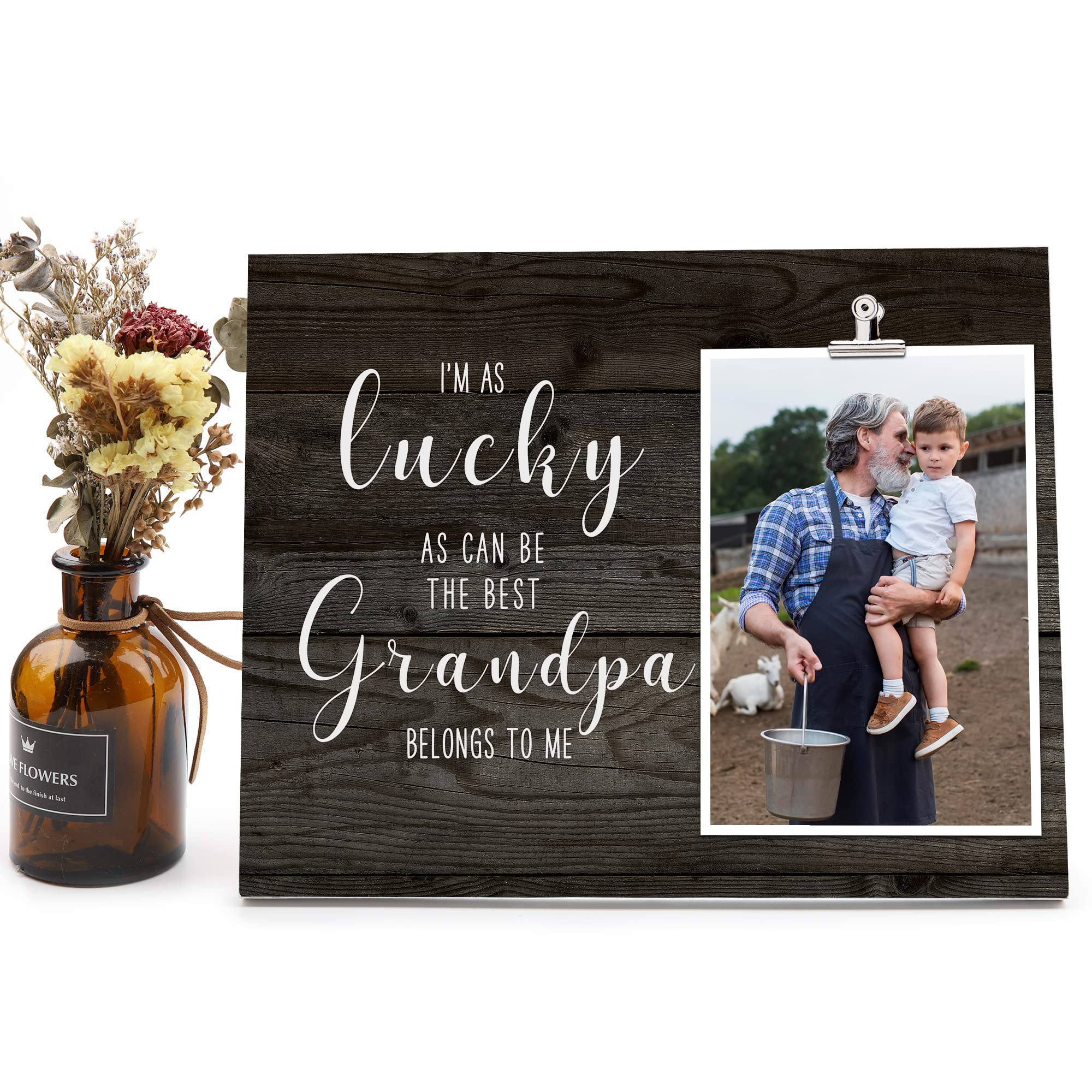 FDFHOME Appreciation Grandpa Picture Frame, Grandparent's Day Gift for Grandpa, Grandpa Birthday, Christmas gift from daughter, Fathers Day Gift for Grandpa First Christmas Gift for Grandpa