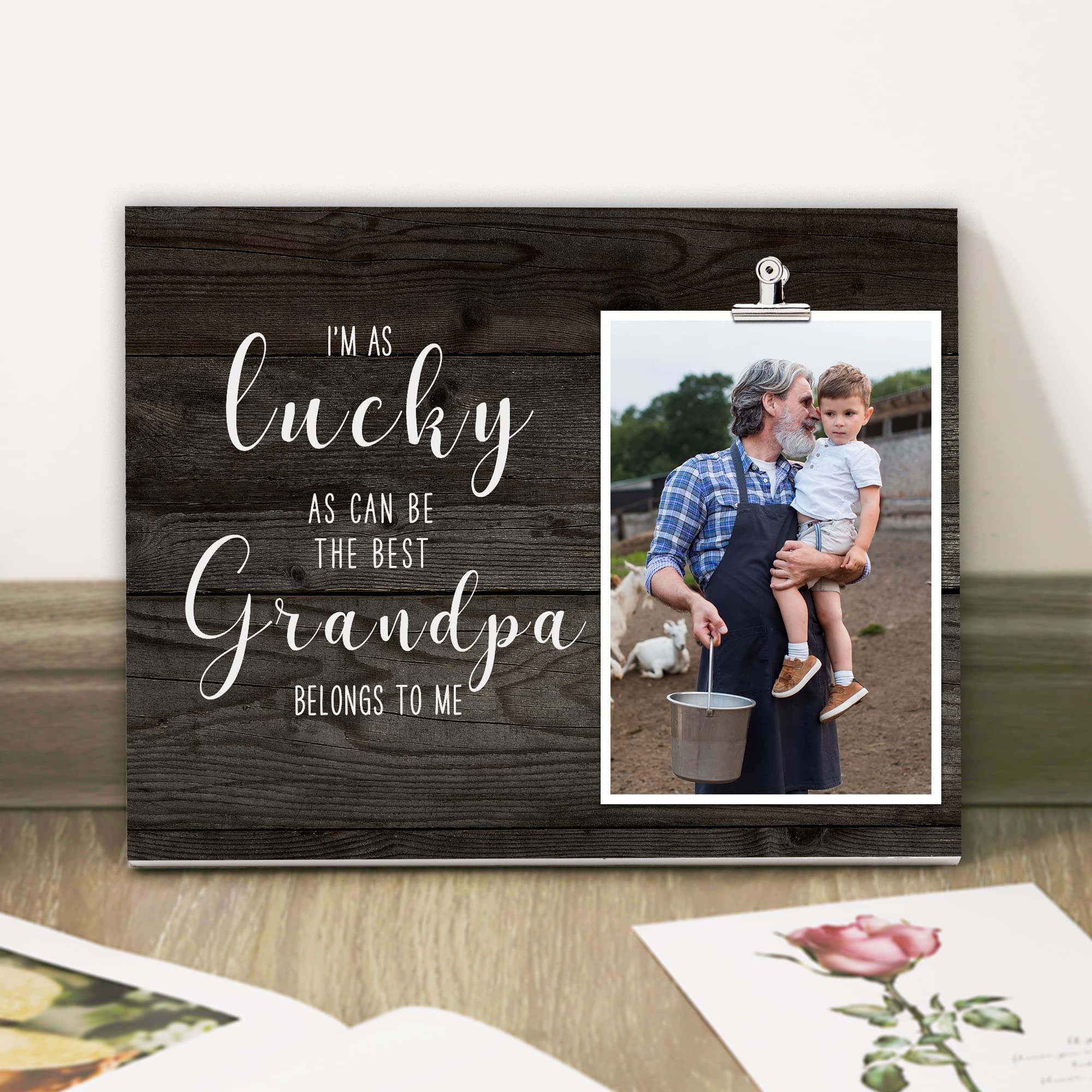 FDFHOME Appreciation Grandpa Picture Frame, Grandparent's Day Gift for Grandpa, Grandpa Birthday, Christmas gift from daughter, Fathers Day Gift for Grandpa First Christmas Gift for Grandpa