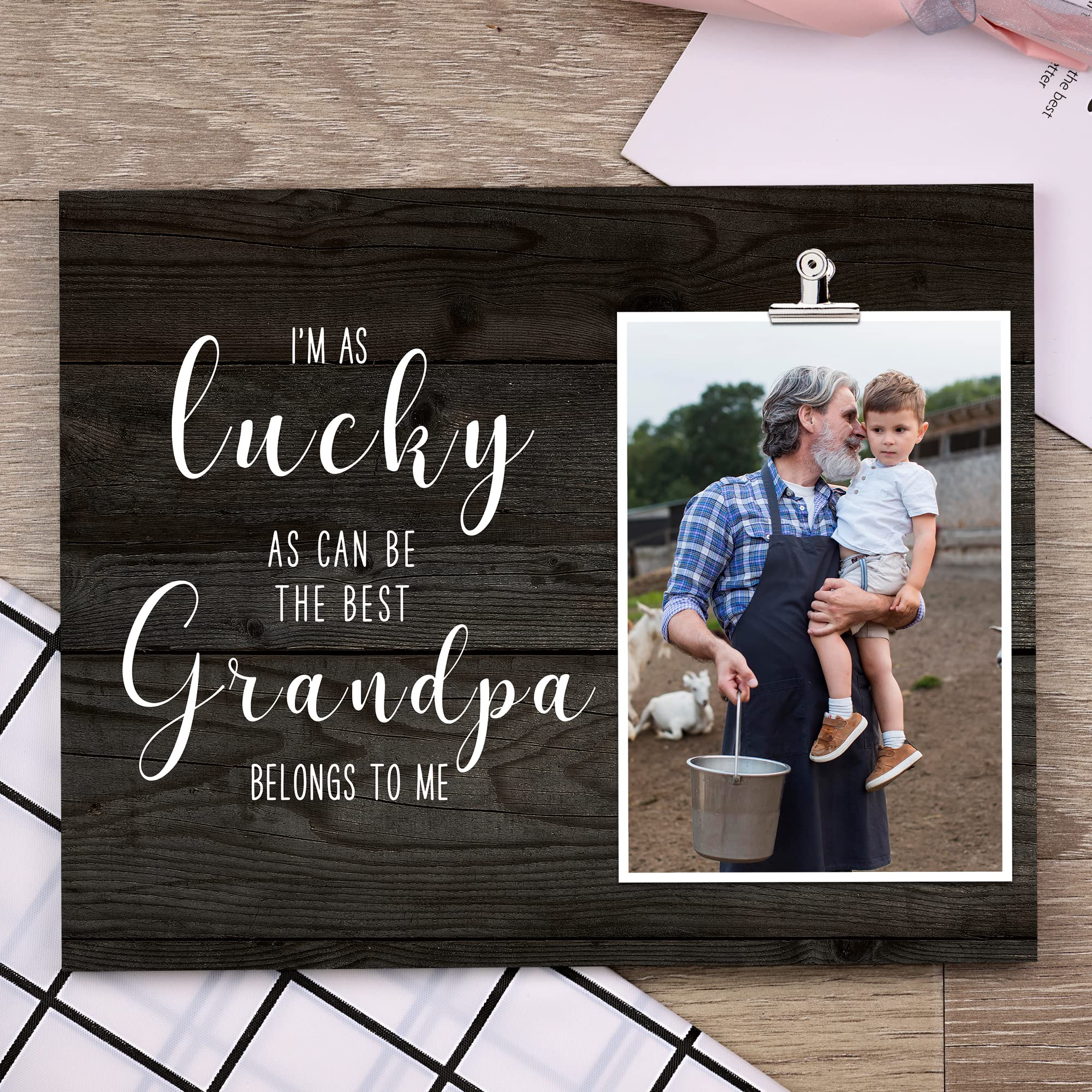 FDFHOME Appreciation Grandpa Picture Frame, Grandparent's Day Gift for Grandpa, Grandpa Birthday, Christmas gift from daughter, Fathers Day Gift for Grandpa First Christmas Gift for Grandpa